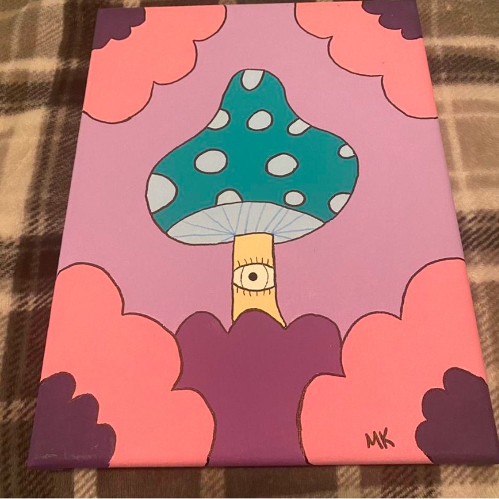 Eyed mushroom painting
